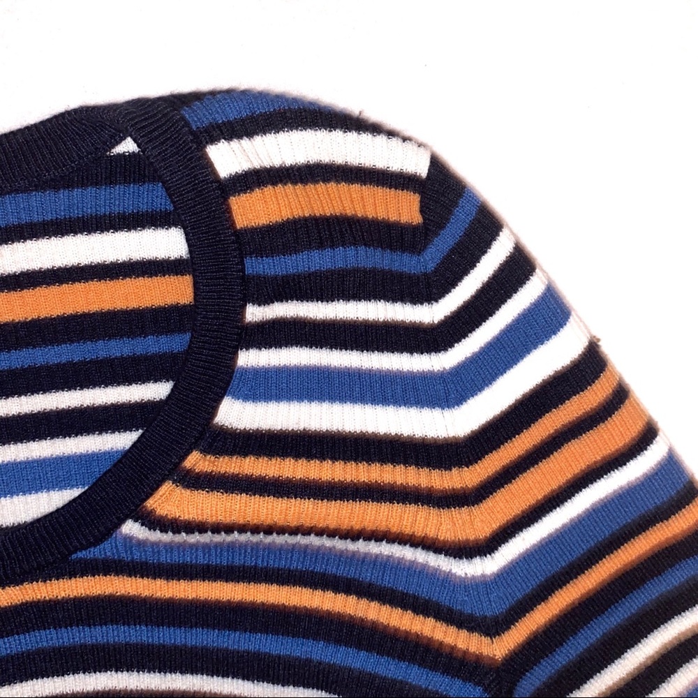 American Eagle Blue/orange long sleeve crop top - Picture 3 of 6